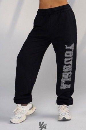 Dámské Kalhoty YoungLA Campus Joggers Černé | 645279SCX