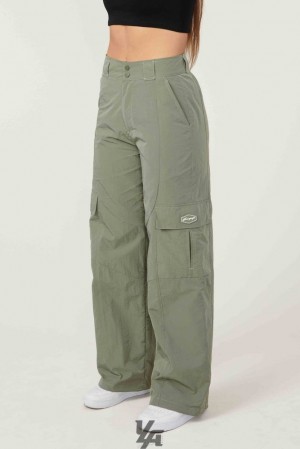 Dámské Kalhoty YoungLA Retro Cargo Joggers Eucalyptus | 546082MRI