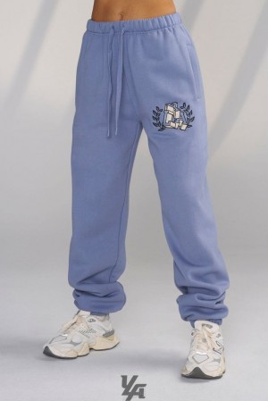 Dámské Kalhoty YoungLA Teddy Jogger Blankyt | 584926WHK