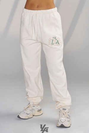 Dámské Kalhoty YoungLA Teddy Jogger Coconut Milk | 610892VUW