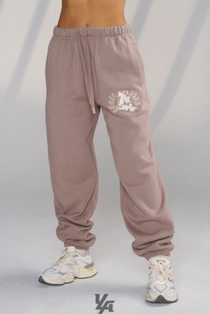 Dámské Kalhoty YoungLA Teddy Jogger Šedé Hnědé | 708354ZWN