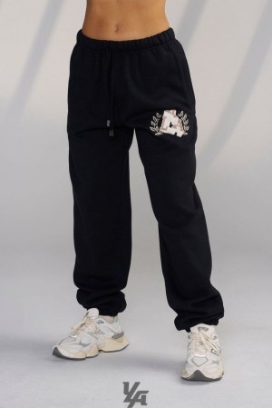 Dámské Kalhoty YoungLA Teddy Jogger Černé | 457698QIY