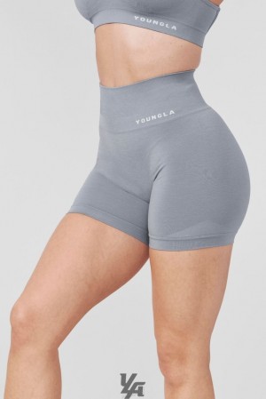 Dámské Kraťasy YoungLA Core Seamless Shorts Šedé | 671049WZV