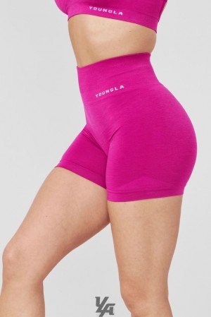 Dámské Kraťasy YoungLA Core Seamless Shorts Vínové | 135278EKX