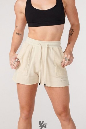 Dámské Kraťasy YoungLA Reversed Terry Shorts Béžový | 250137RXP