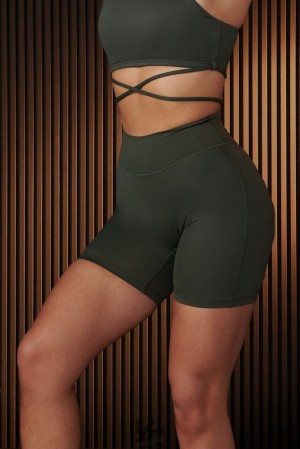 Dámské Kraťasy YoungLA Urban Biker Shorts Forest Night | 672584UJF
