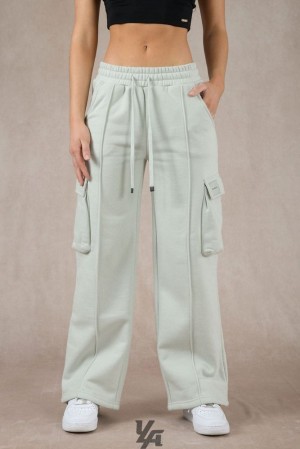 Dámské Legíny YoungLA Cargo Fleece Joggers Šedé | 410726EQW