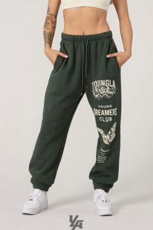 Dámské Legíny YoungLA Dreamer Joggers Zelene | 783241YBX