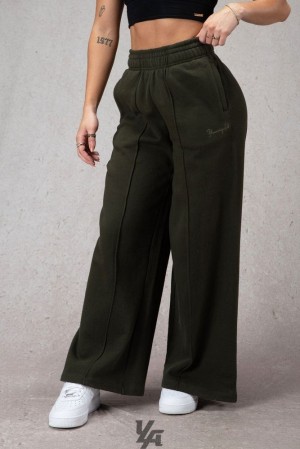 Dámské Legíny YoungLA Wide Leg Fleece Pants Tmavě Olivy Zelené | 982563RHE