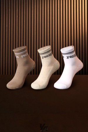 Dámské Ponožky YoungLA Urban Crew Sock 3 Pack Viacfarebný | 203594IEC