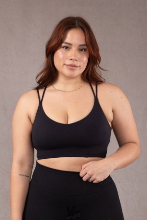 Dámské Sportovní Podprsenka YoungLA Asana Sports Bra Černé | 836047NLK