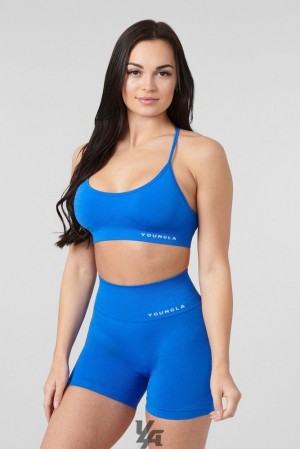 Dámské Sportovní Podprsenka YoungLA Core Seamless Scoop Neck Bra Blankyt | 749658SVI