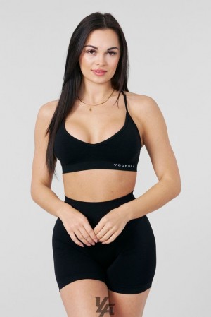 Dámské Sportovní Podprsenka YoungLA Core Seamless Sports Bra Černé | 387259POF