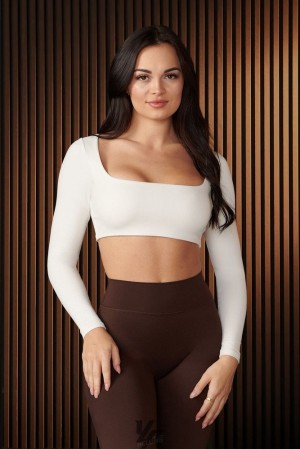 Dámské Sportovní Podprsenka YoungLA Curve Long Sleeve Sports Bra Salty | 921375BEY