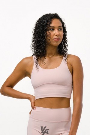 Dámské Sportovní Podprsenka YoungLA Level-up Sports Bra Růžové | 814693SPC