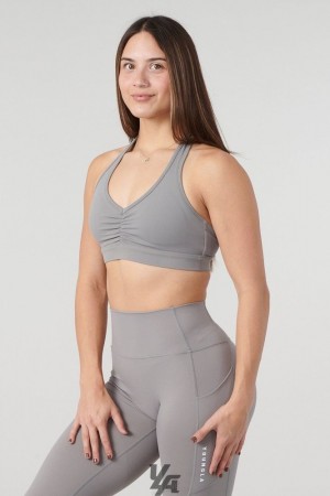 Dámské Sportovní Podprsenka YoungLA Power Backless Sports Bra Šedé | 816235FPB