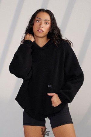 Dámské Svrchní Oblečení YoungLA Bella Sweater Hoodie Černé | 215947KBZ