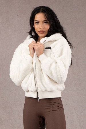 Dámské Svrchní Oblečení YoungLA Bliss Bomber Bílé | 563902JXZ