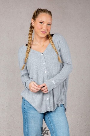 Dámské Svrchní Oblečení YoungLA Cafe Cardigan Stříbrné | 136802KDL