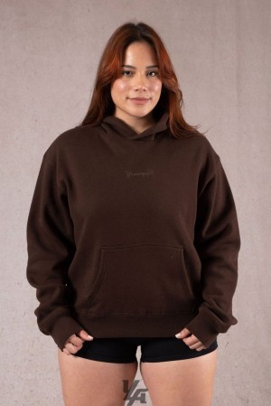 Dámské Svrchní Oblečení YoungLA Staple Hoodie Hnědé | 698043XWM