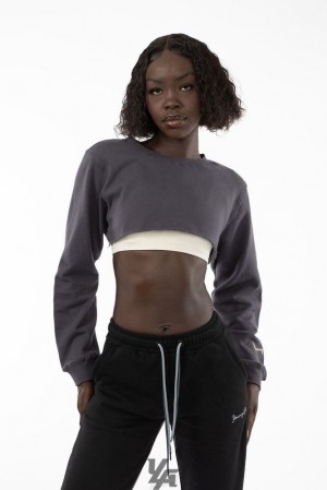 Dámské Svrchní Oblečení YoungLA Super Crop Sweater Černé | 564720RNW