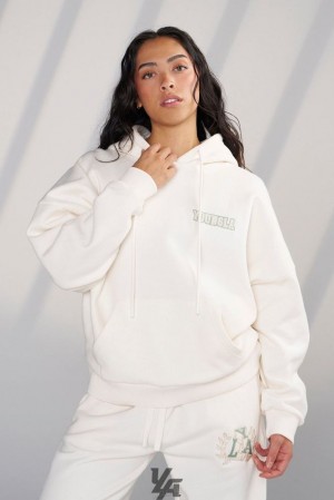 Dámské Svrchní Oblečení YoungLA Teddy Hoodie Coconut Milk | 603597MGA