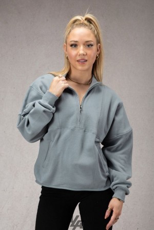 Dámské Svrchní Oblečení YoungLA Throwback Pullover Slate | 534697BFQ