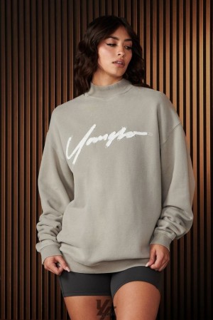 Dámské Svrchní Oblečení YoungLA Urban Crewneck Blankyt Světle Modré | 861493ROM