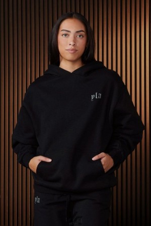 Dámské Svrchní Oblečení YoungLA Urban Layer Hoodie Raven | 951684JOR