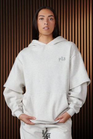 Dámské Svrchní Oblečení YoungLA Urban Layer Hoodie Marble | 053291XRN