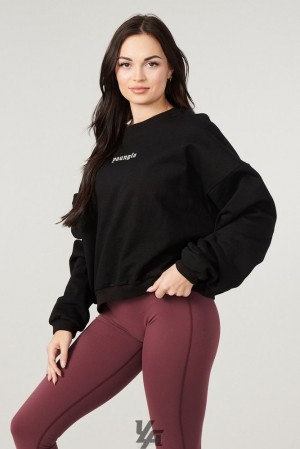 Dámské Svrchní Oblečení YoungLA Willow Crewneck Černé Blankyt Světle Modré | 105827GZA