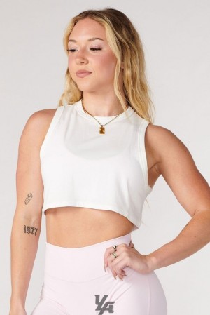 Dámské Topy YoungLA Cloud Modal Tank Coconut Milk | 862370ODN