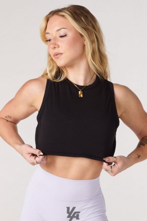 Dámské Topy YoungLA Cloud Modal Tank Černé | 487521BAO