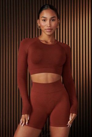 Dámské Topy YoungLA Curve Seamless Long Sleeve Spicy | 913675LMF