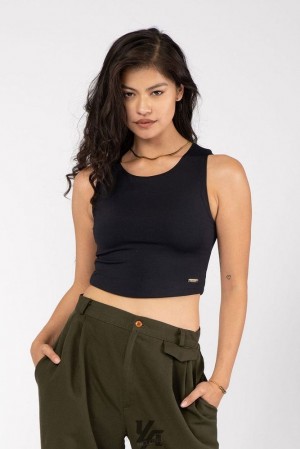 Dámské Topy YoungLA Full Cover Crop Tank Černé | 234160UFT