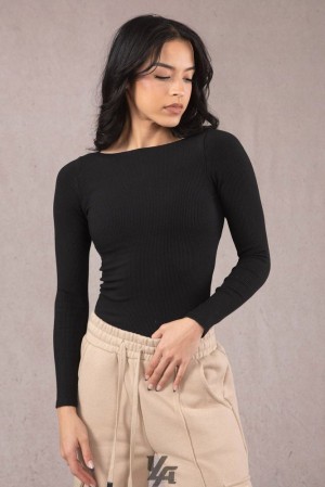 Dámské Topy YoungLA Grace Top Černé | 173952MWC