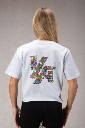 Dámské Topy YoungLA Trippy Oversized Tee Bílé | 560817TJH