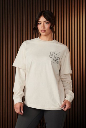 Dámské Topy YoungLA Urban Layer Tee Rain Cloud | 860592BFO