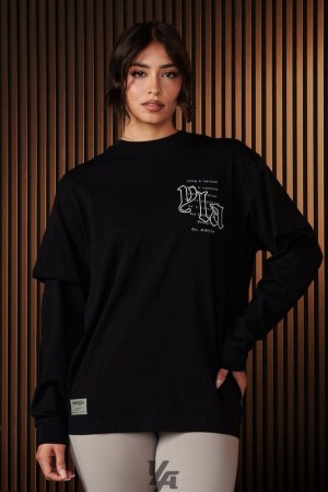 Dámské Topy YoungLA Urban Layer Tee Raven | 946812GBX