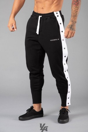 Pánské Jogger Kalhoty YoungLA 90s Tear Away Joggers Černé | 106832XBS