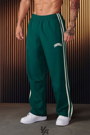 Pánské Jogger Kalhoty YoungLA Flagship Track Pants Zelene | 653201LSC
