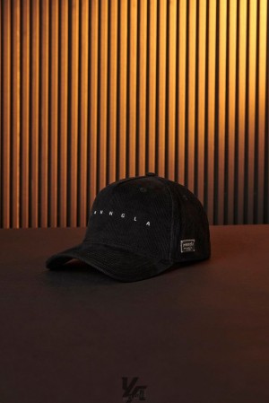 Pánské Klobouky YoungLA Corduroy Hats Černé | 481950ENK