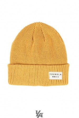 Pánské Klobouky YoungLA Cuffed Beanies Amber | 678514WSM