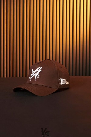 Pánské Klobouky YoungLA Drip Hats Hnědé | 756183KSO
