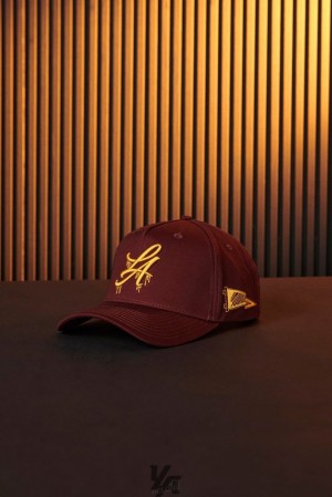 Pánské Klobouky YoungLA Drip Hats Vínové | 385907UMS