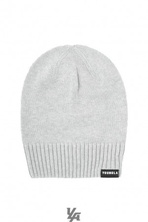 Pánské Klobouky YoungLA Essential Beanies Šedé | 786923AEU