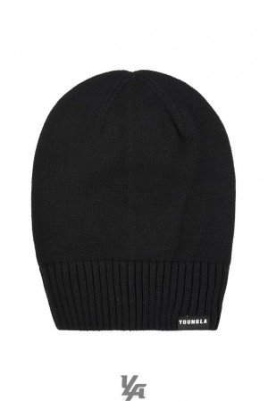 Pánské Klobouky YoungLA Essential Beanies Černé | 795342XOK