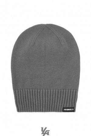 Pánské Klobouky YoungLA Essential Beanies Tmavě Šedé | 891350UJG