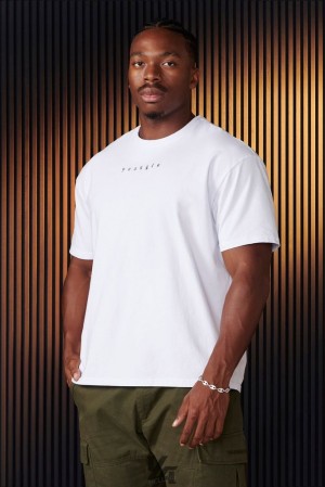 Pánské Košile YoungLA Blackletter Tees Bílé | 147268XES