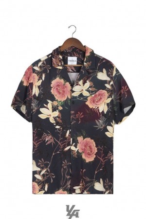 Pánské Košile YoungLA Cabo Vibez Shirts Printed Autumn Nights | 091458QNI